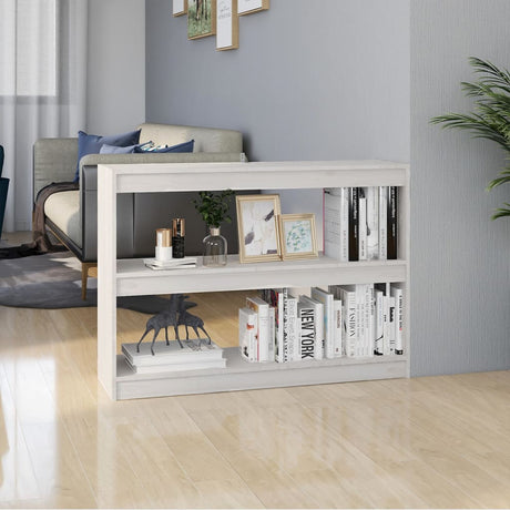 Vidaxl boekenkast kamerscherm 100x30x71,5 cm grenenhout wit