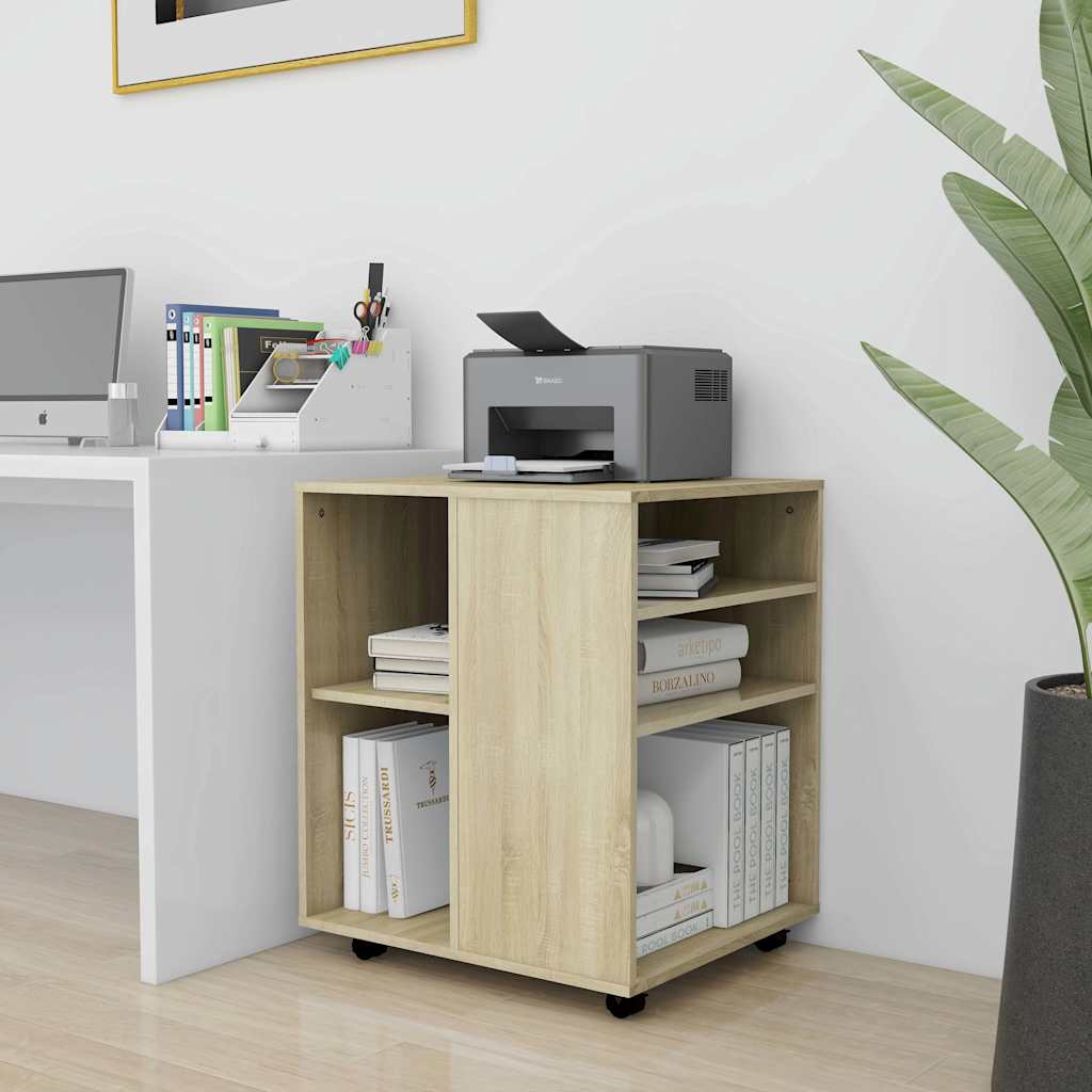 Vidaxl rolkast 60x53x72 cm bewerkt hout sonoma eikenkleurig