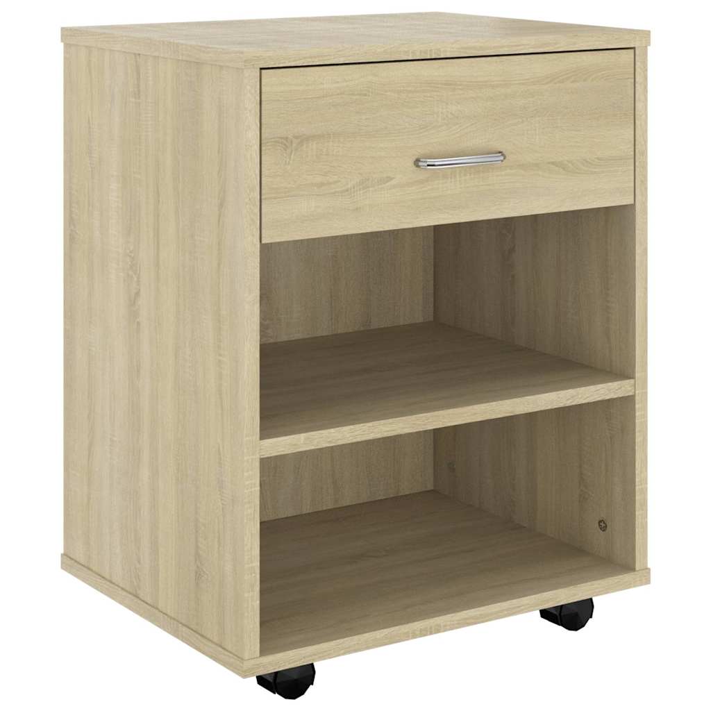 Vidaxl rolkast 46x36x59 cm bewerkt hout sonoma eikenkleurig