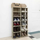 Vidaxx Schuhschränke 2 Stk. 27,5x27x102 cm Sonoma-Eiche farbig