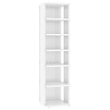 Vidaxl Schuhschrank 27,5 x 27 x 102 cm verarbeitetes Holz Hochglanz weiß