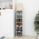 Vidaxl Schuhschrank 27,5 x 27 x 102 cm verarbeitetes Holz Hochglanz weiß