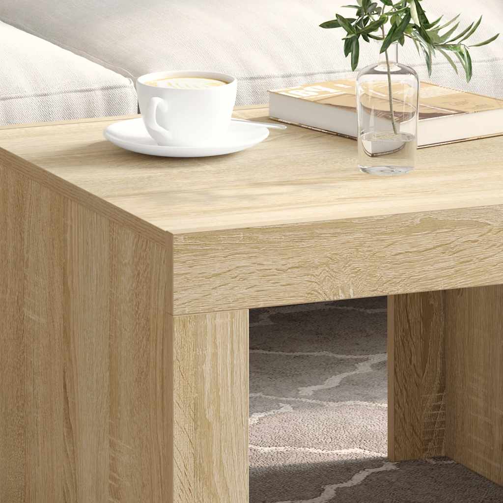 Vidaxl salontafel 50x50x35 cm bewerkt hout sonoma eikenkleurig