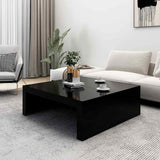 Vidaxl salontafel 100x100x35 cm bewerkt hout zwart