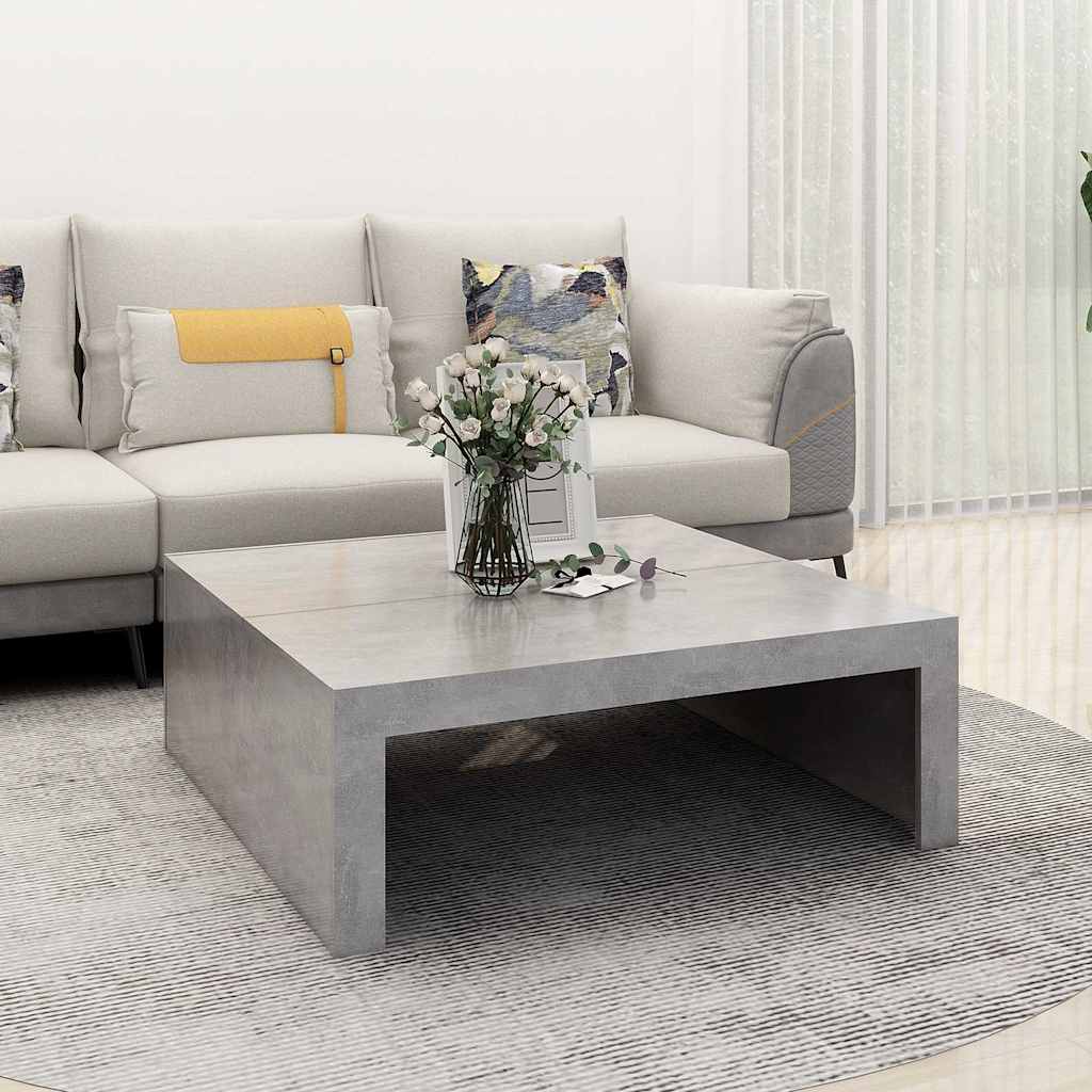 Vidaxl salontafel 100x100x35 cm bewerkt hout betongrijs