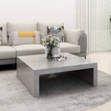 Vidaxl salontafel 100x100x35 cm bewerkt hout betongrijs