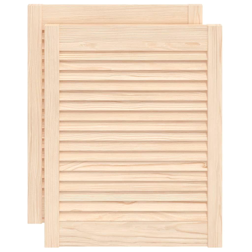 VIDAXL -Schranktüren mit Lamellen 2 PCs 61,5 x 49,4 cm Festkiefer