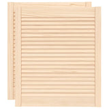 VIDAXL -Schranktüren mit Lamellen 2 PCs 69 x 59,4 cm Festkiefer