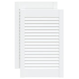 VIDAXL -Schranktüren mit Lamellen 2 PCs 61,5 x 39,4 cm Kiefernholz Weiß weiß