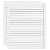 VIDAXL -Schranktüren mit Lamellen 2 PCs 69x59.4 cm Festkiefer weiß weiß