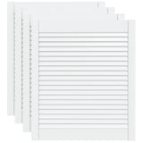 VIDAXL -Schranktüren mit Lamellen 4 Stcs 69x59.4 cm Festkiefern Weiß weiß
