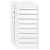 VIDAXL -Schranktüren mit Lamellen 4 Stcs 99,3 x 49,4 cm Kiefernholz Weiß weiß