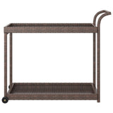 Vidaxl serveerwagen 100x45x83 cm poly rattan bruin