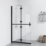 Vidaxl begehete Duschwand zusammenklappbar 80x190 cm ESG-Glas transparent