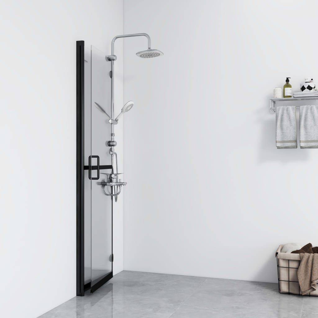 Vidaxl begehete Duschwand zusammenklappbar 90x190 cm ESG-Glas Transparent