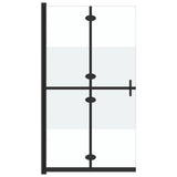 Vidaxl begehete Duschwand zusammenklappbar 70x190 cm ESG-Glas Halfmat