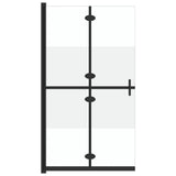 Vidaxl Walk-in Duschwand zusammenklappbar 80x190 cm ESG-Glas Halfmat