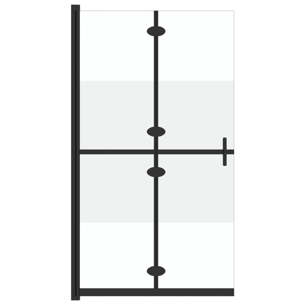 Vidaxl begehete Duschwand zusammenklappbar 110x190 cm Esg-Glas Halfmat