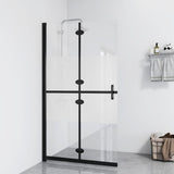 Vidaxl begehete Duschwand zusammenklappbar 110x190 cm Esg-Glas Halfmat