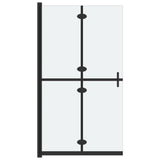 BIDAXL Walk-In duschvägg Collapsible 70x190 cm ESG-GLAS MAT