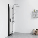Vidaxl begehete Duschwand zusammenklappbar 70x190 cm ESG-Glas-Matte