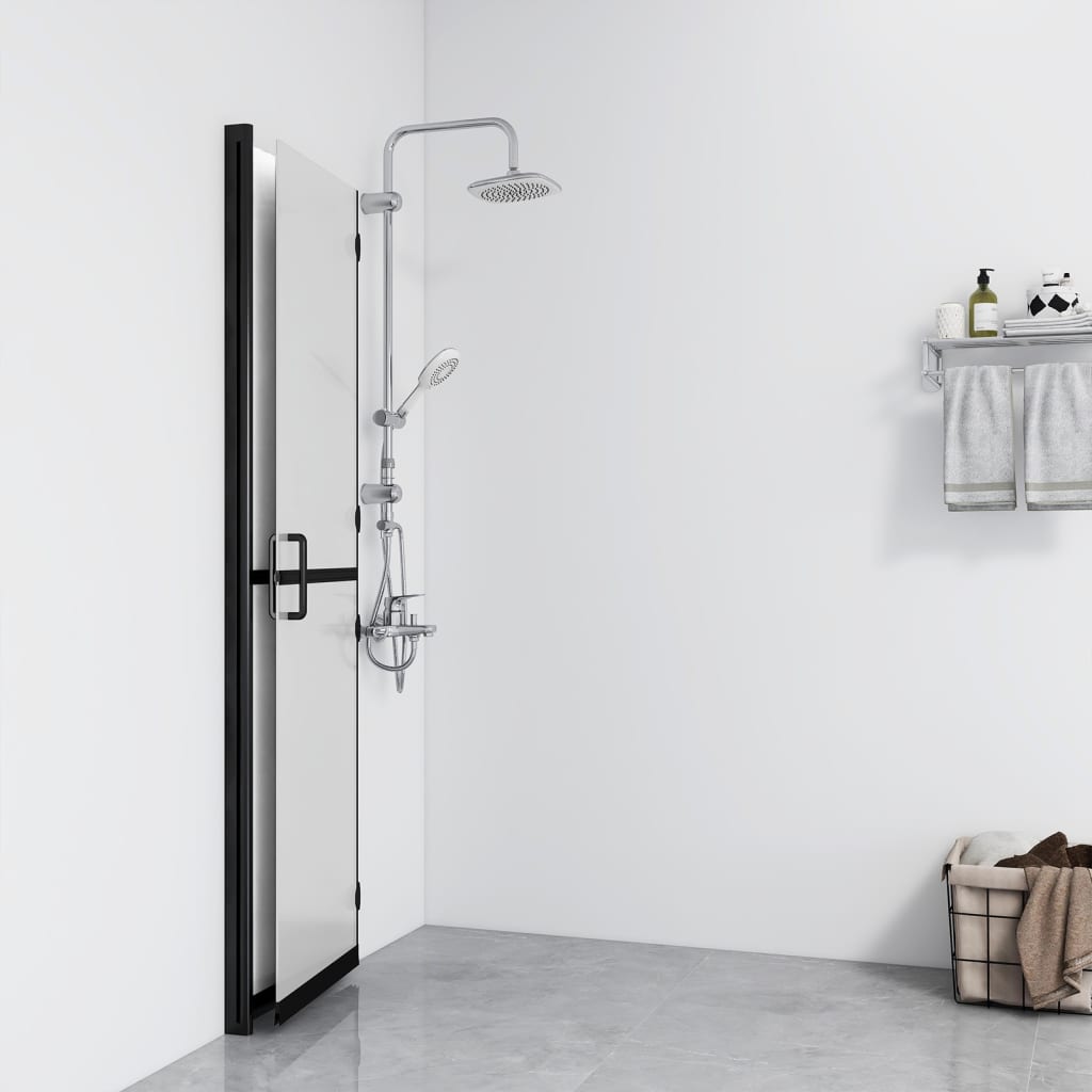 Vidaxl Walk-in Duschwand zusammenklappbar 100x190 cm Esg-Glas Matte