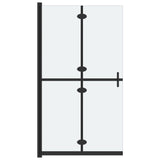 Vidaxl walk-in dusjvegg sammenleggbar 110x190 cm esg glass matt