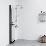 Vidaxl walk-in dusjvegg sammenleggbar 110x190 cm esg glass matt