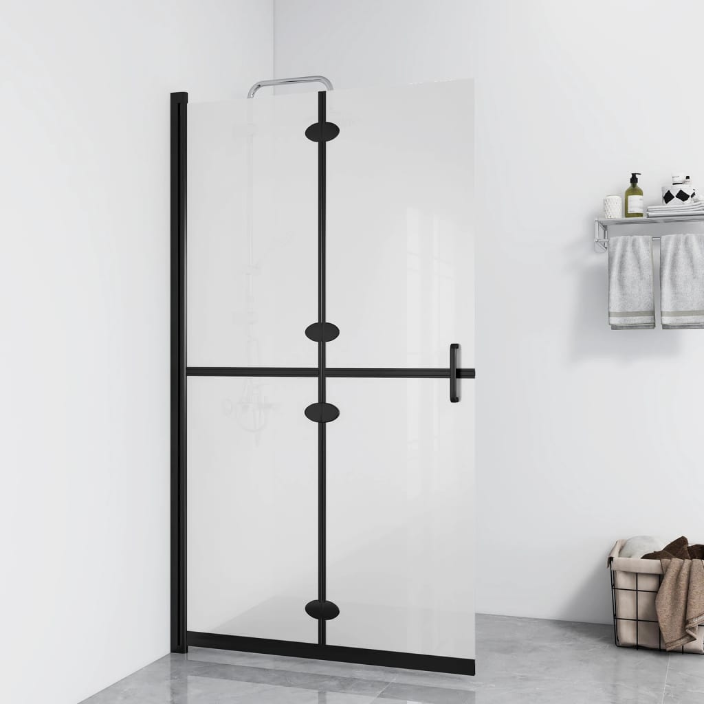 VIDAXL Walk-in Walk-In Wall Collapsible 120x190 cm ESG Glass Matte