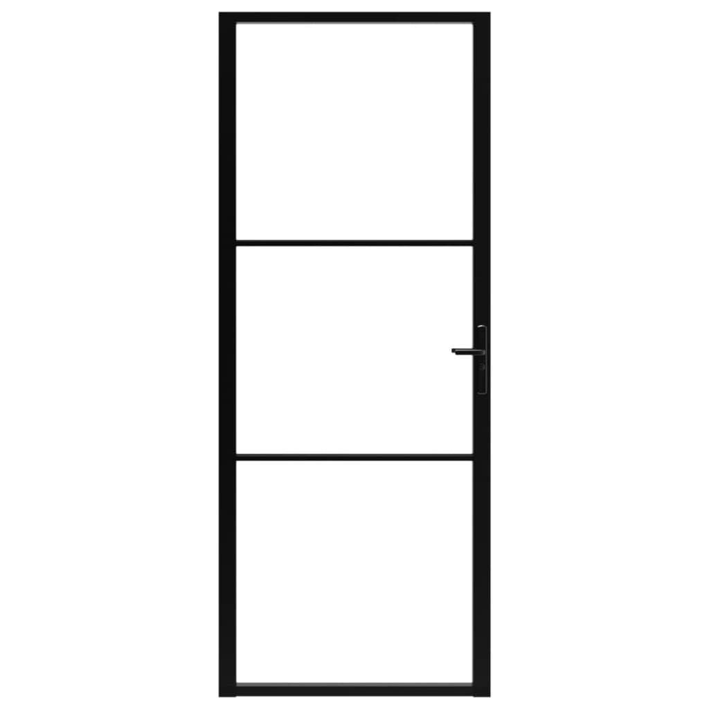 Vidaxl inner door 83x201.5 cm ESG glass and aluminum black