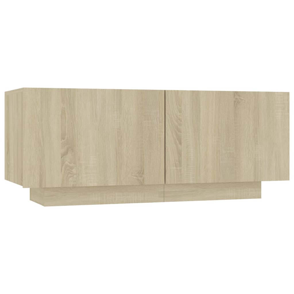 Vidaxl nachtkastje 100x35x40 cm bewerkt hout sonoma eikenkleurig