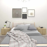 Vidaxl nachtkastje 100x35x40 cm bewerkt hout sonoma eikenkleurig