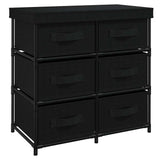 Vidaxl opbergkast met 6 lades 55x29x55 cm staal zwart