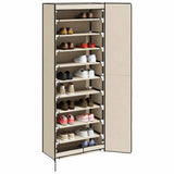 VIDAXL -Schuhschrank 60x30x166 cm Stoffcreme -Colored