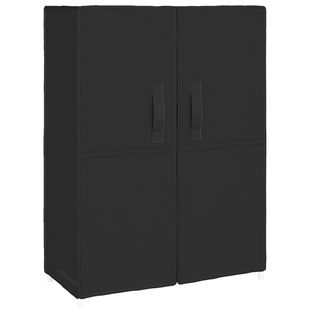 Vidaxl Cabinet da scarpe 60x30x90 cm tessuto nero