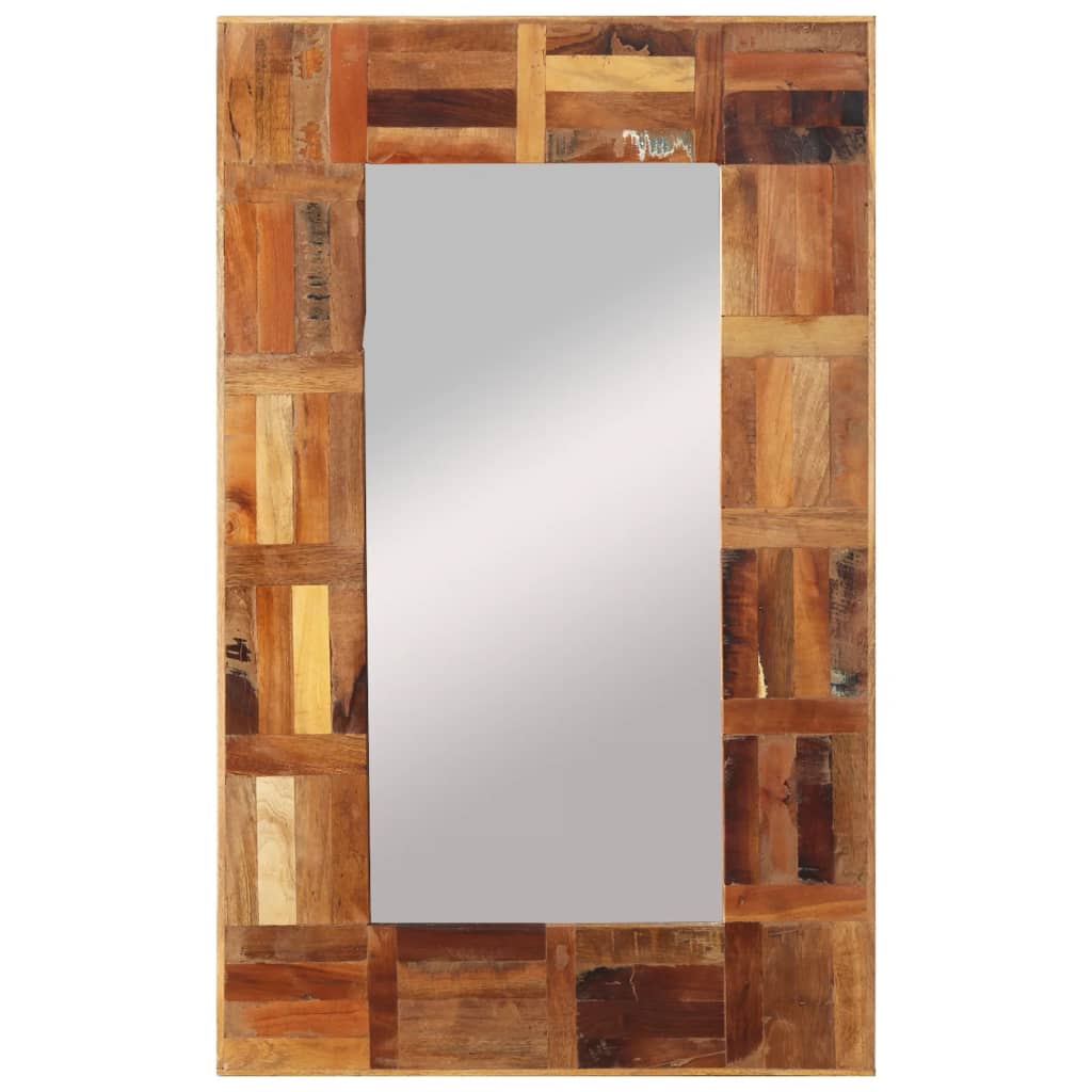 Vidaxl Wall Mirror 50x80 cm Pevné recyklované dřevo