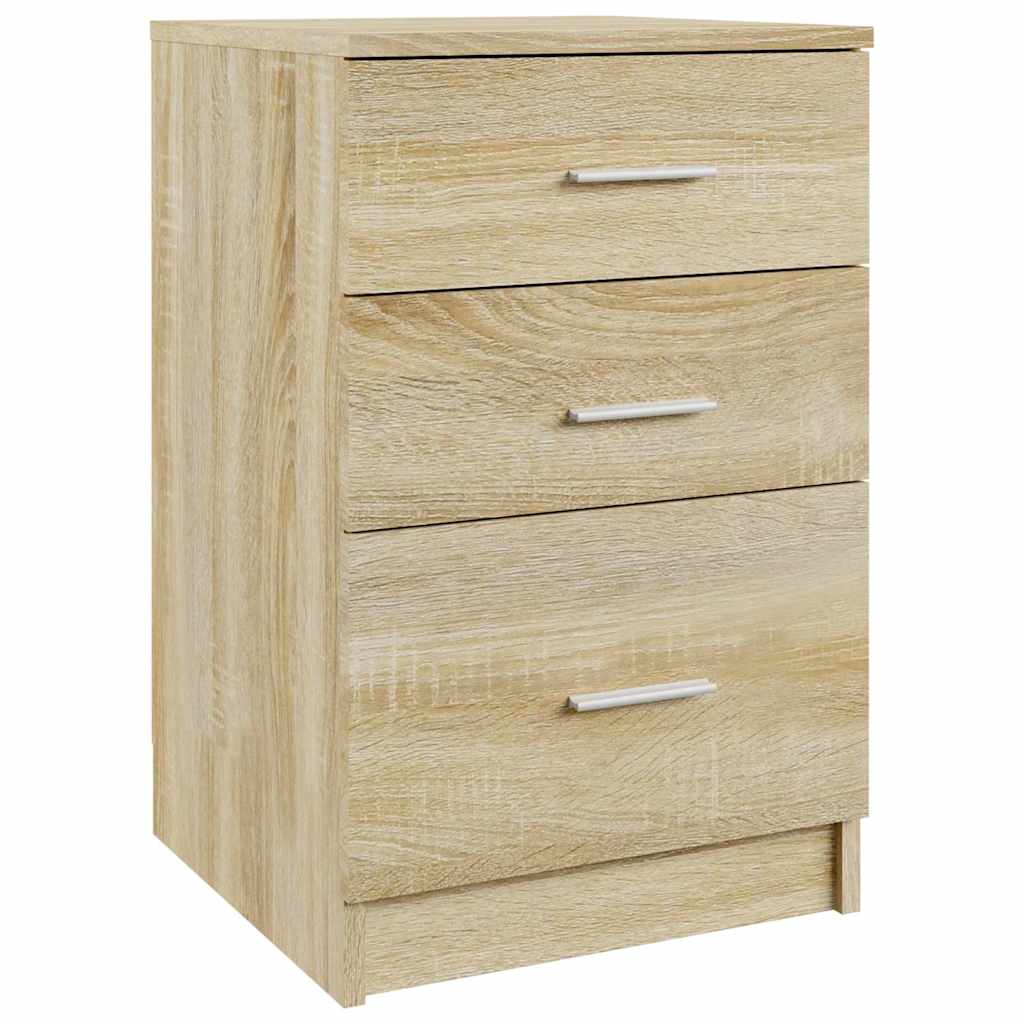 Vidaxl nachtkastje 40x40x63 cm bewerkt hout sonoma eikenkleurig