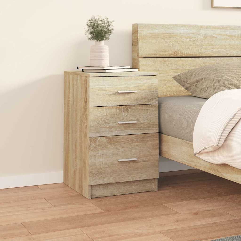 Vidaxl nachtkastje 40x40x63 cm bewerkt hout sonoma eikenkleurig