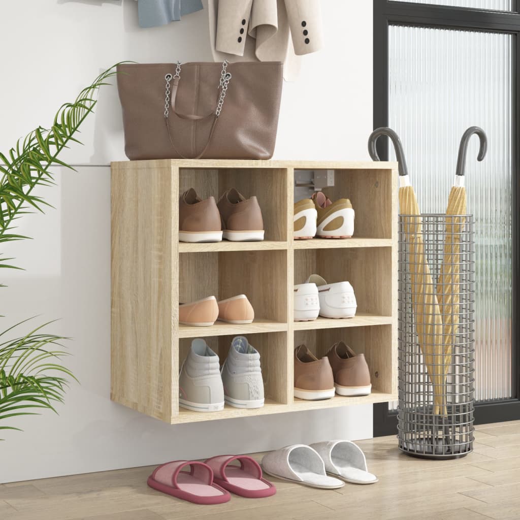 Vidaxl schoenenkast 52,5x30x50 cm sonoma eikenkleurig
