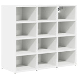 Vidaxl schoenenkast met plank wit 77,5 x 30 x 67 cm bewerkt hout