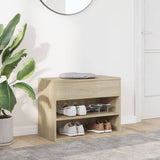 Vidaxl Schuhe Bank 60x30x45 cm verarbeitetes Holz Sonoma Eiche farbig