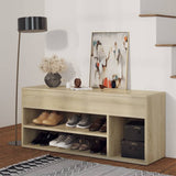 Vidaxl Schoenbank 105x30x45 cm verarbeitetes Holz Sonoma Eich