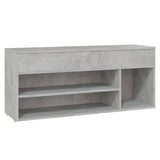 Vidaxl Schuhe Bank 105x30x45 cm verarbeiteter Holzbetongrijs