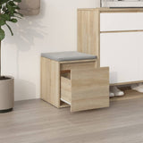 VIDAXL -Speicherbox mit Schublade 40,5 x 40 x 40 cm verarbeitetes Holz Sonoma Eiche Farbe