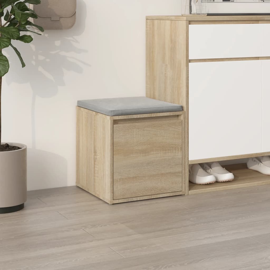 VIDAXL -Speicherbox mit Schublade 40,5 x 40 x 40 cm verarbeitetes Holz Sonoma Eiche Farbe