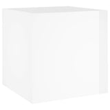 VidaXL Planter Big 40x40x40 cm Processed Wood High Gloss White