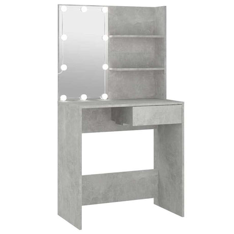 Vidaxl kaptafel met led-verlichting 74,5x40x141 cm betongrijs