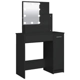 Vidaxl kaptafel met led-verlichting 86,5x35x136 cm zwart