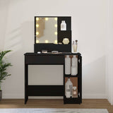 Vidaxl kaptafel met led-verlichting 86,5x35x136 cm zwart