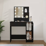Vidaxl kaptafel met led-verlichting 86,5x35x136 cm zwart